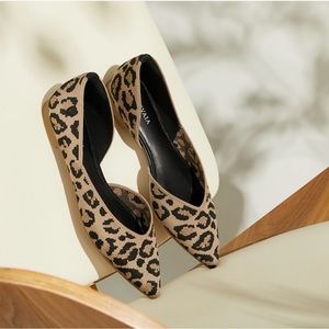 Vivaia Melia Pointed-Toe Flats, Leopard Print